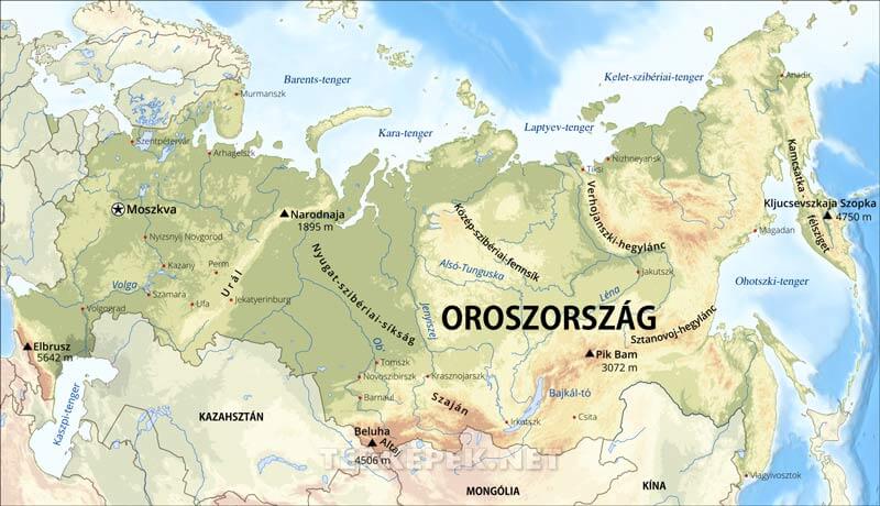 Oroszország térkép